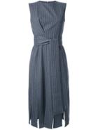 Le Ciel Bleu 'pin Stripe Swing' Dress, Women's, Size: 36, Grey, Wool