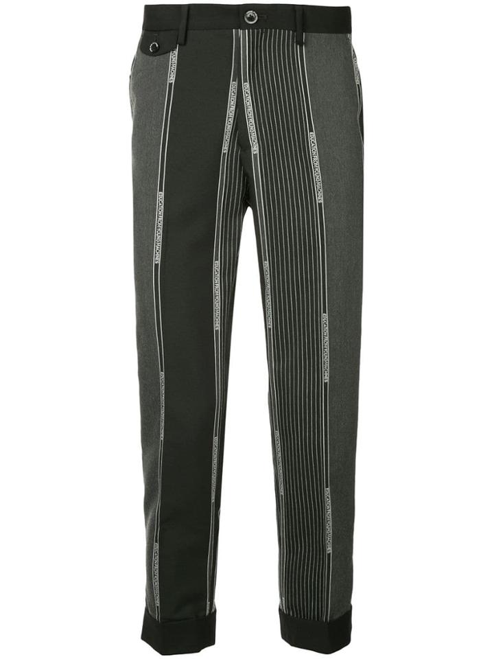 Education From Youngmachines Branding Stripes Tailored Trousers -