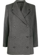 Toteme Fitted Double-breasted Coat - Grey