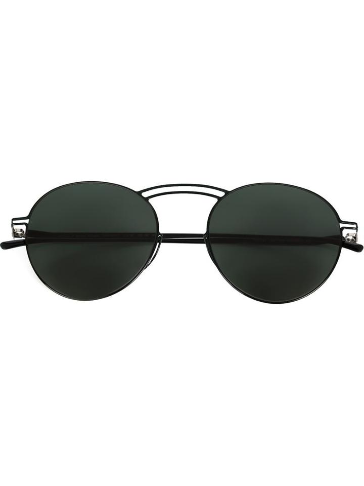 Mykita Oval Frame Sunglasses, Adult Unisex, Black, Acetate/metal (other)