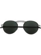 Mykita Oval Frame Sunglasses, Adult Unisex, Black, Acetate/metal (other)