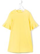 Il Gufo Flounce Cuff Dress, Girl's, Size: 6 Yrs, Yellow/orange