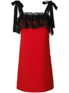 Philosophy Di Lorenzo Serafini Sleeveless Lace Trim Mini Dress - Red