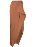 Rick Owens Asymmetric Long Skirt - Neutrals