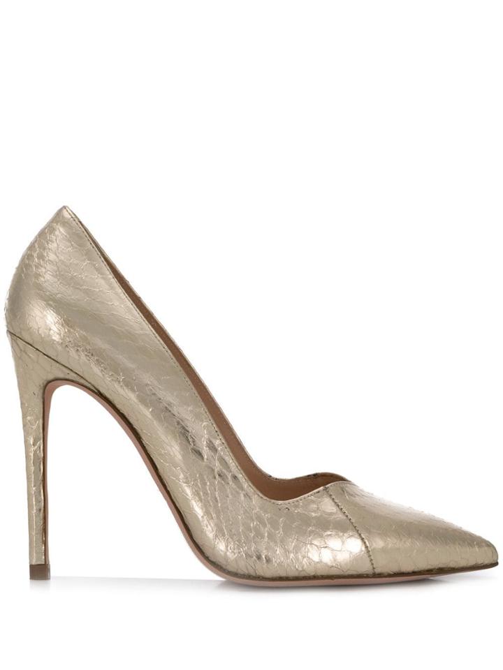 Stuart Weitzman Snake Effect Pumps - Gold