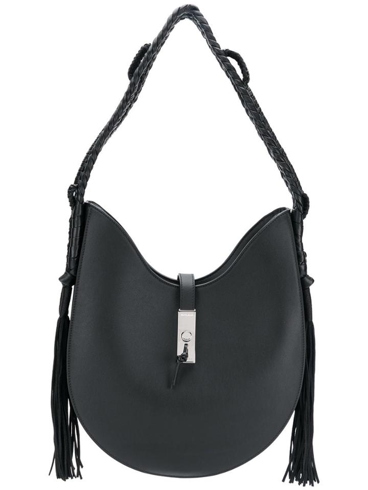 Altuzarra Fringed Sides Detail Shoulder Bag - Black