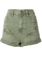 One Teaspoon Classic Slim-fit Shorts - Green