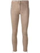 Arma Skinny Leather Trousers - Nude & Neutrals