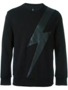 Neil Barrett Lightning Bolt Patch Sweatshirt