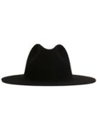 Études Fedora Hat, Men's, Size: 59, Black, Wool Felt/leather