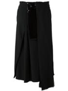 Rochas Asymmetric Skirt, Women's, Size: 44, Black, Silk/spandex/elastane/acetate/viscose