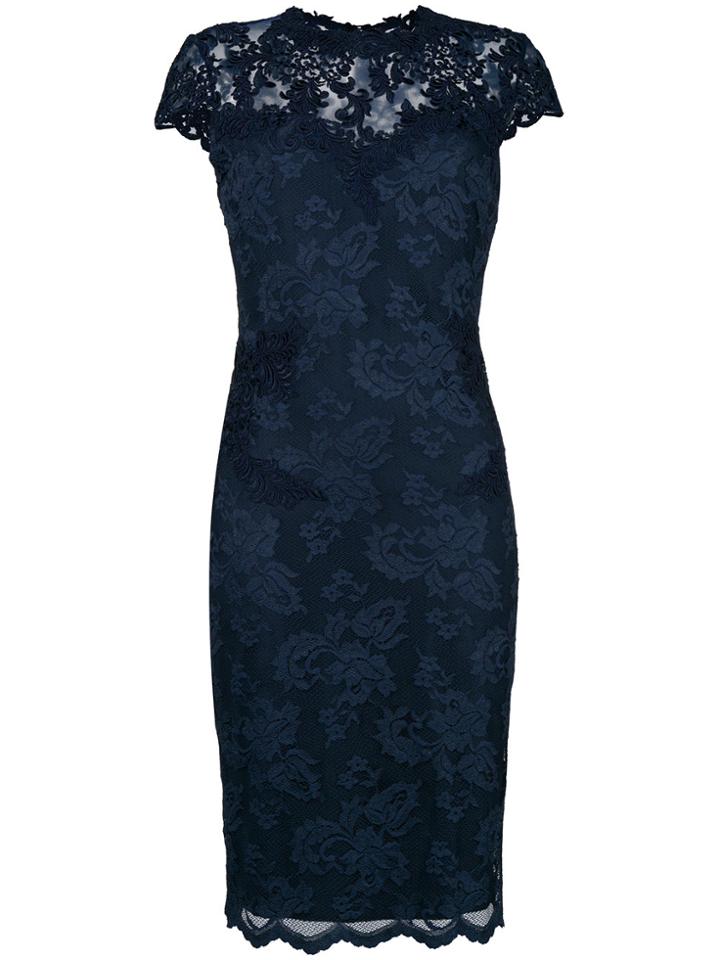 Olvi S Lace-embroidered Fitted Dress - Blue