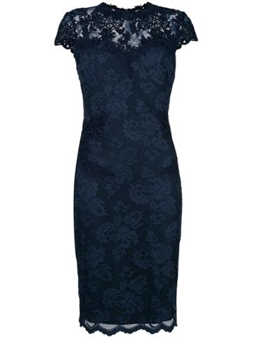 Olvi S Lace-embroidered Fitted Dress - Blue