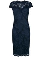 Olvi S Lace-embroidered Fitted Dress - Blue