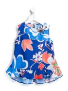 Simonetta Floral Summer Dress, Girl's, Size: 10 Yrs, Blue