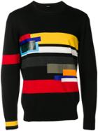 Diesel Colour-block Fitted Sweater - Black