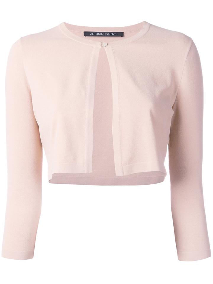 Antonino Valenti - Cropped Fitted Jacket - Women - Viscose/polyester - 44, Nude/neutrals, Viscose/polyester