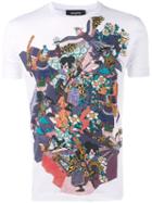 Dsquared2 Printed T-shirt, Men's, Size: Large, White, Cotton