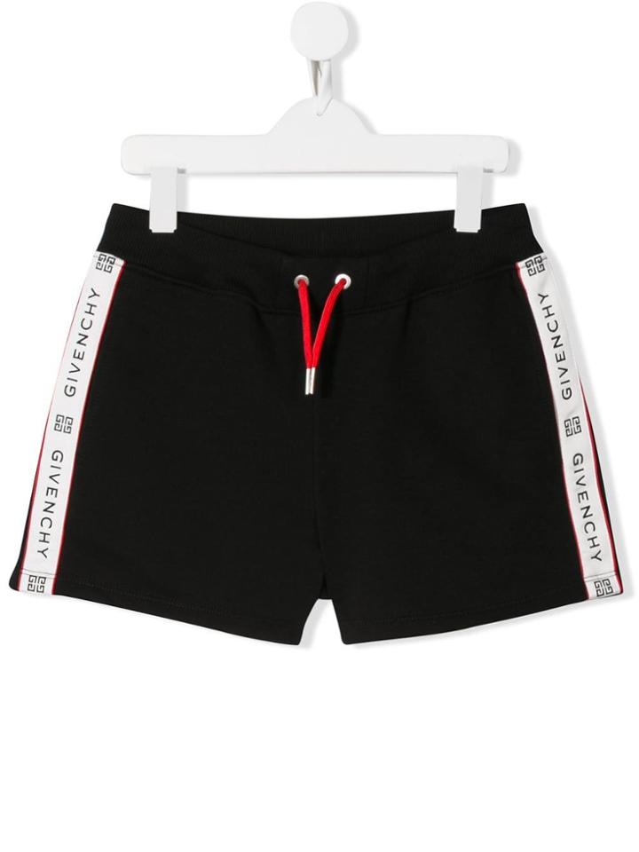Givenchy Kids Logo Drawstring Shorts - Black