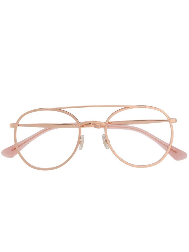 Jimmy Choo Eyewear Round Frame Glasses - Pink