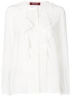 Max Mara Studio Ruffled Front Blouse - White
