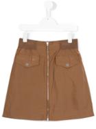 Little Remix Zipped A-line Skirt, Girl's, Size: 16 Yrs, Brown