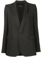 Alexandre Plokhov Single Button Blazer, Women's, Size: 38, Black, Linen/flax