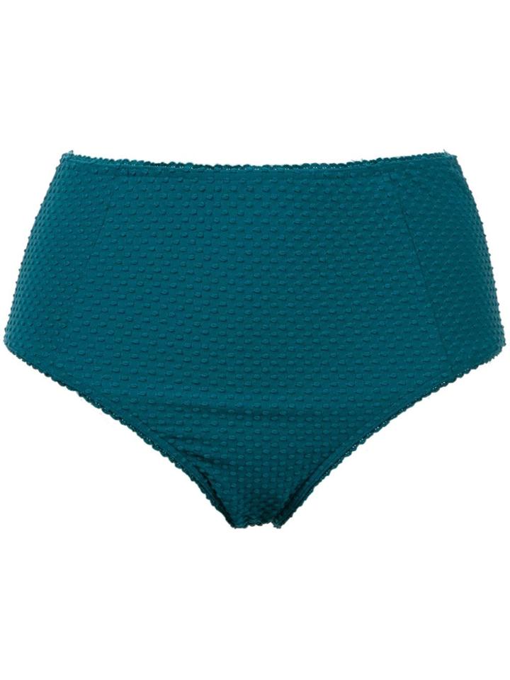 Peony Fields High-waisted Bikini Bottoms - Green