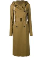 Rick Owens Belted Mustard Trench - Green