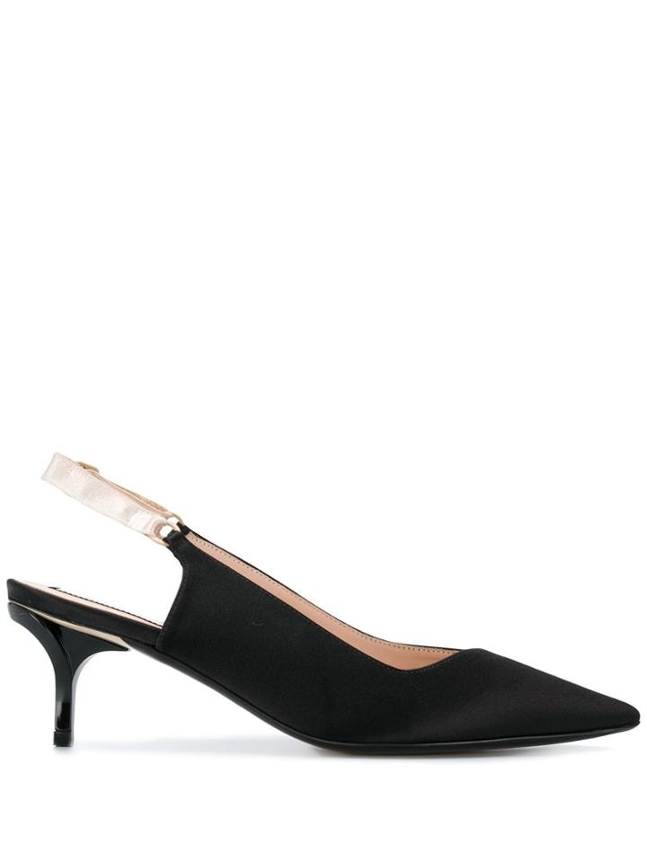 Nº21 Slingback Mid Heel Pumps - Black