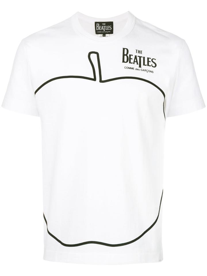 The Beatles X Comme Des Garçons Apple Print T-shirt - White