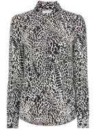 Frame Animal Print Blouse - Black