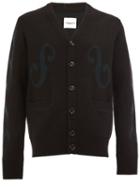 The Soloist Embroidered Button Cardigan, Men's, Size: 50, Black, Cashmere