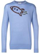 Acne Studios Rocket Applique Jumper - Blue