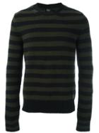 No21 Striped Jumper, Men's, Size: 48, Green, Polyamide/spandex/elastane/cashmere/wool