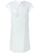 Christopher Kane Macrame Heart Dress, Women's, Size: 20, White, Spandex/elastane/acetate/viscose