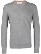 Brunello Cucinelli Knit V-neck Sweater - Grey