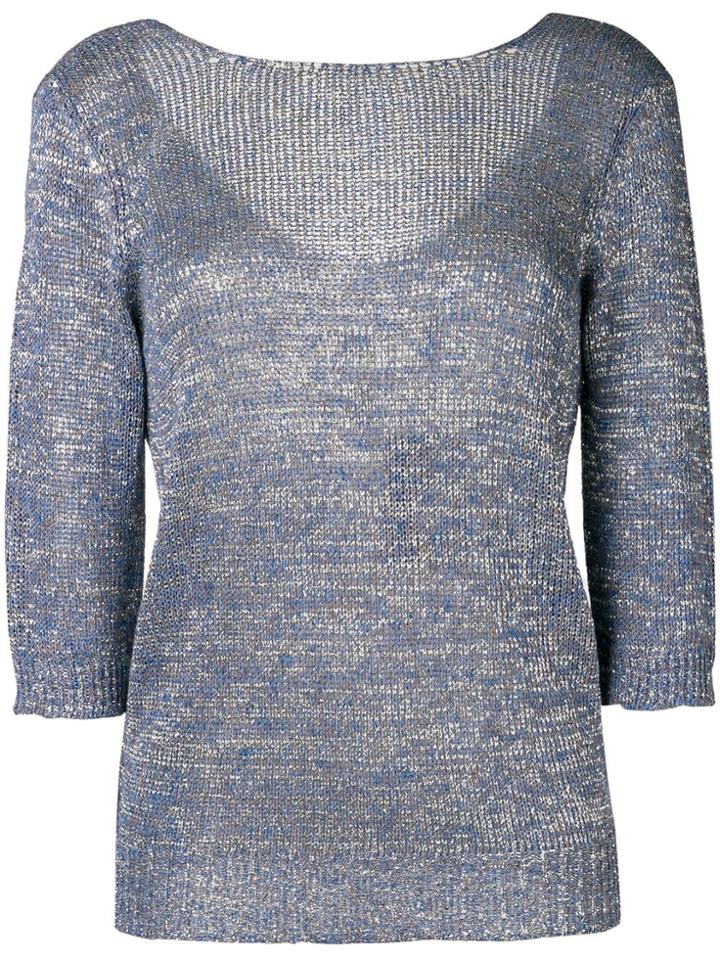 Etro V-back Jumper - Blue