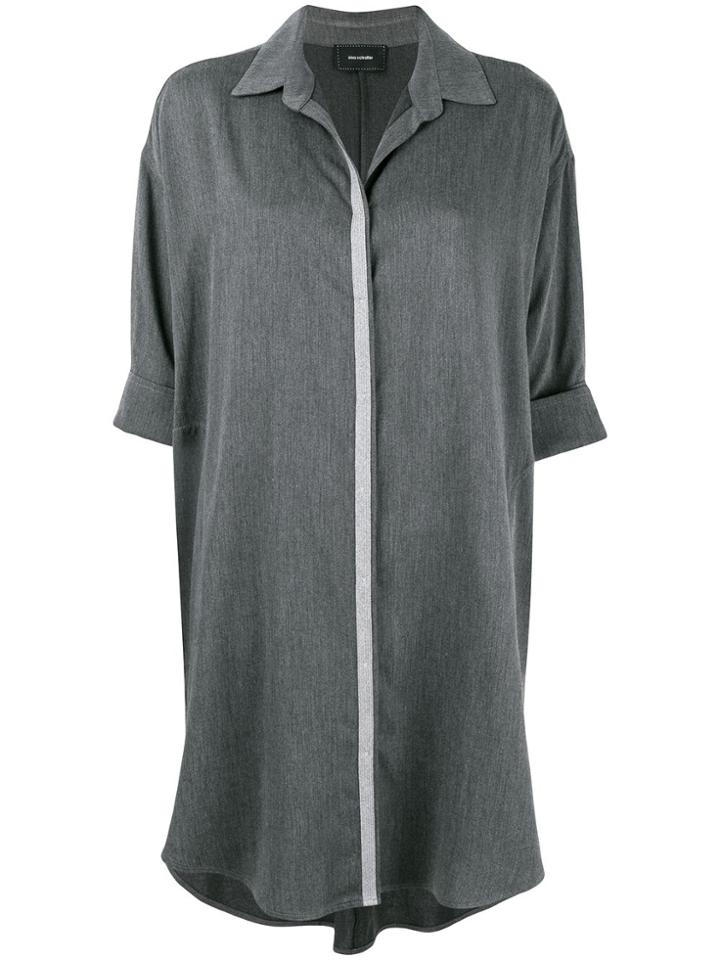 Irina Schrotter Trimmed Tunic Shirt - Grey