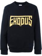 Palm Angels 'exodus' Embossed Sweatshirt, Men's, Size: Large, Black, Cotton/metal