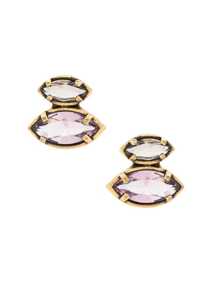 Camila Klein Crystal Embellished Earrings - Metallic