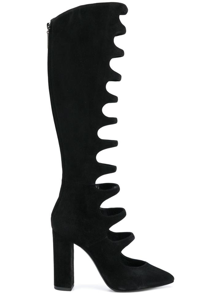 Saint Laurent Open-strap Boots - Black