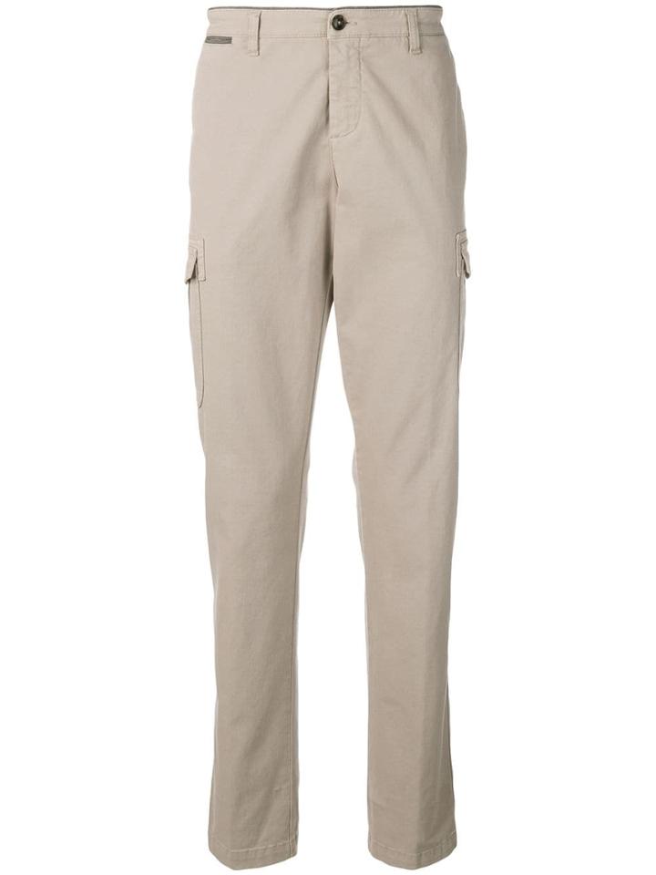 Eleventy High-rise Chino Trousers - Neutrals