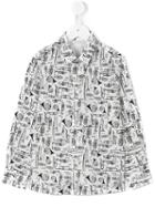 Dolce & Gabbana Kids Musical Instrument Print Shirt, Boy's, Size: 8 Yrs, White