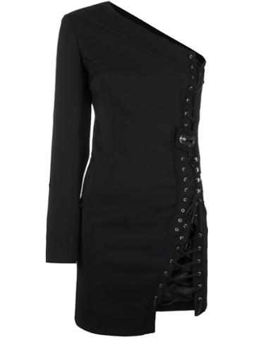 Anthony Vaccarello One Shoulder Fitted Dress