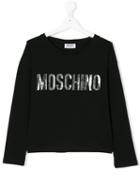 Moschino Kids - Logo Print Top - Kids - Cotton/spandex/elastane - 14 Yrs, Black