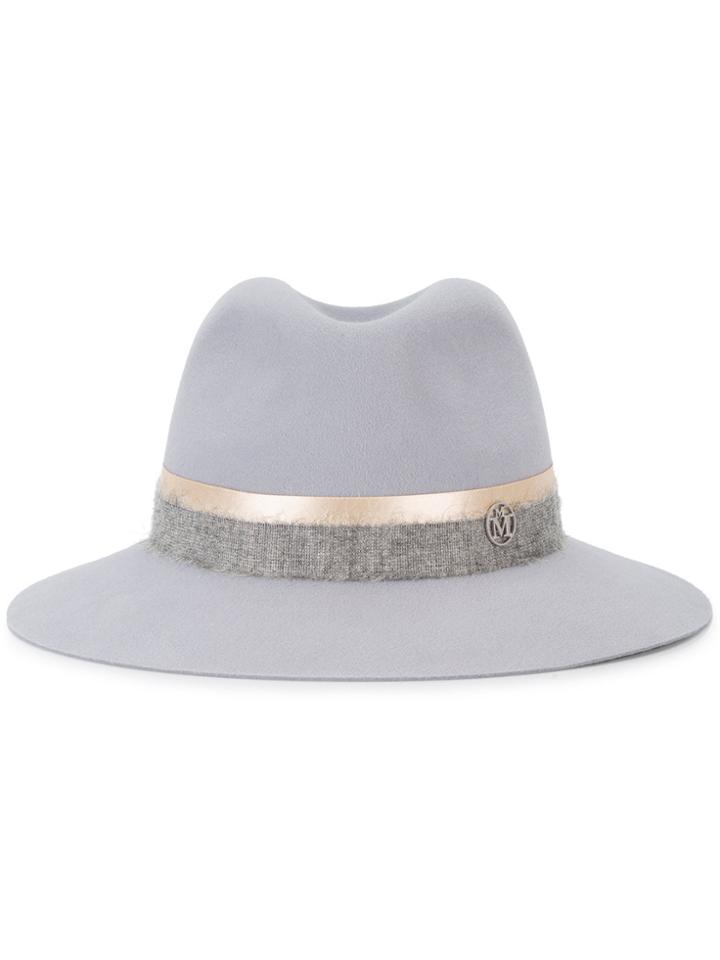 Maison Michel Grey Henrietta Fedora Hat