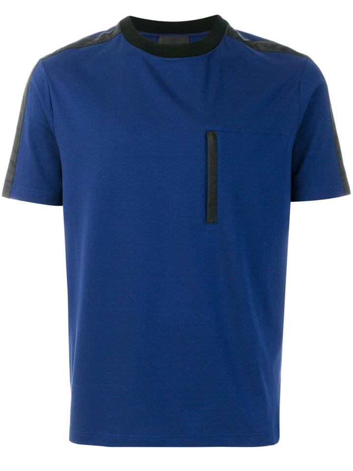 Prada Contrast Panel T-shirt - Blue