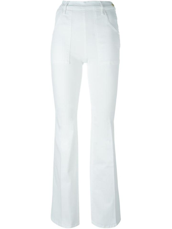 Frame Denim Le Flare De Francoise Jeans, Women's, Size: 28, White, Cotton/polyester/spandex/elastane