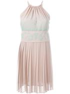 Versace Collection Embellished Pleated Halterneck Dress, Women's, Size: 40, Pink/purple, Polyester